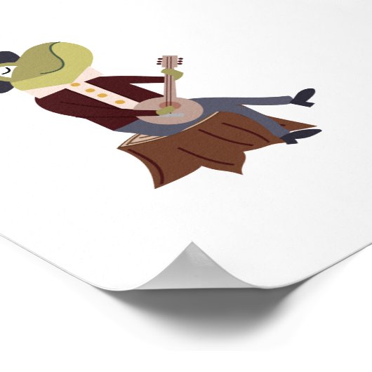 Frog Musician Poster (Ecke)