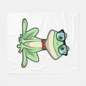 Frog Nerd Student Glasses Krawatte Fleecedecke (Vorderseite (Horizontal))