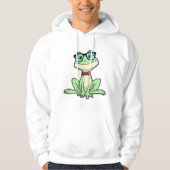Frog Nerd Student Glasses Krawatte Hoodie (Vorderseite)
