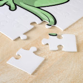 Frog Nerd Student Glasses Krawatte Puzzle (Seite)