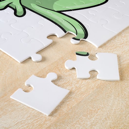 Frog Nerd Student Glasses Krawatte Puzzle (Seite)