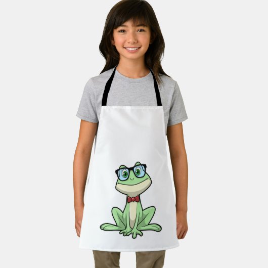 Frog Nerd Student Glasses Krawatte Schürze (Insitu)