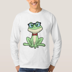 Frog Nerd Student Glasses Krawatte T-Shirt