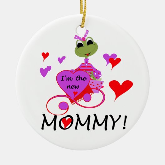 Frog New Mommy Gifts Keramikornament (Vorne)