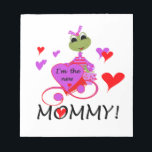 Frog New Mommy Gifts Notizblock<br><div class="desc">Ein niedlicher grüner Frosch,  viel rosa und rote Herzen,  und Text,  der "Ich bin die neue Mommy!" auf junge Mutter Keepseschachteln,  Kacheln,  Ziergegenstände,  Notizbücher,  Aufkleber,  Karten,  Tasse,  Mousepads,  Knöpfe und mehr!</div>