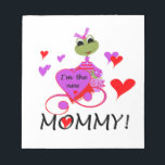 Frog New Mommy Gifts Notizblock<br><div class="desc">Ein niedlicher grüner Frosch,  viel rosa und rote Herzen,  und Text,  der "Ich bin die neue Mommy!" auf junge Mutter Keepseschachteln,  Kacheln,  Ziergegenstände,  Notizbücher,  Aufkleber,  Karten,  Tasse,  Mousepads,  Knöpfe und mehr!</div>