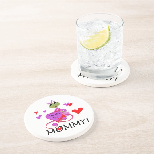 Frog New Mommy Gifts Sandstein Untersetzer (Seite)