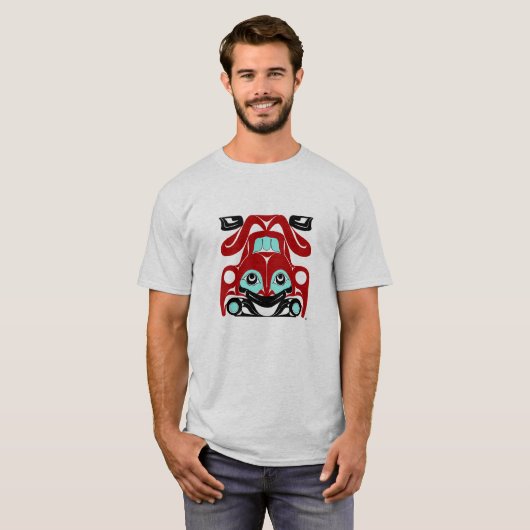 Frog - NW Coast Native American Style T - Shirt (Vorne ganz)