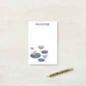 Frog on a Lily Leaf Personalized Post-it Klebezettel (Auf Schreibtisch)