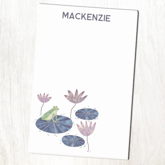 Frog on a Lily Leaf Personalized Post-it Klebezettel