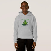 Frog on a Lily Pad Light Gray  Hoodie (Vorne ganz)