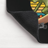 Frog On A Skateboard - Retro Sunset Skateboarding Mousepad (Ecke)