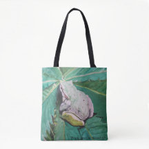 "Frog on Green" von AlarsenArtist Tote Bag
