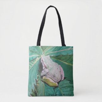 "Frog on Green" von AlarsenArtist Tote Bag Tasche