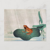 Frog on Lotus Leaf, 1900 by Ohara Koson Postkarte (Vorderseite)