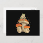 Frog On Mushroom Postkarte (Vorne/Hinten)