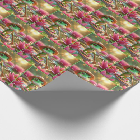 Frog Paddeln eines Drehend Flops Geschenkpapier (Ecke)