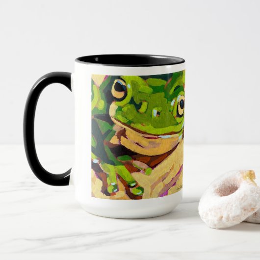 Frog Painting - Gift for Animal Lovers Tasse (Mit Donut)