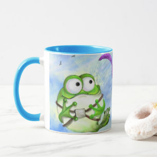 Frog Paraglider Funny Mug Tasse