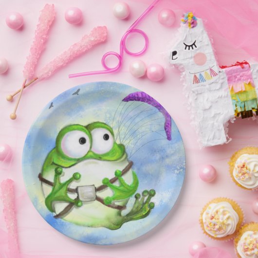 Frog Paraglider Funny Paper Tellers Pappteller (Party)