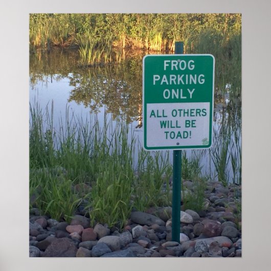 Frog Parking Only Poster Print (Vorne)