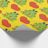 Frog Pattern glänzendes Verpackungspapier Geschenkpapier (Ecke)