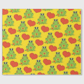 Frog Pattern glänzendes Verpackungspapier Geschenkpapier (Flach)