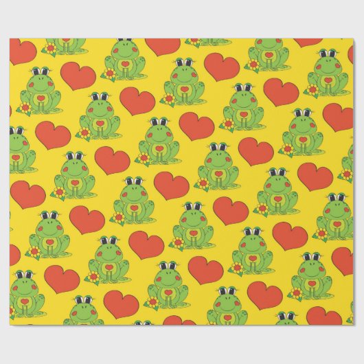 Frog Pattern glänzendes Verpackungspapier Geschenkpapier (Flach)