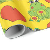 Frog Pattern glänzendes Verpackungspapier Geschenkpapier (Rolleneckpunkt)