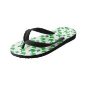 Frog Pattern Kid's Flip Flops Kinderbadesandalen (Schrägansicht)