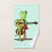 Frog Playing Gitarre Funny Bath Handtücher (Handtuch)