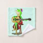 Frog Playing Gitarre Funny Bath Handtücher (Waschlappen)