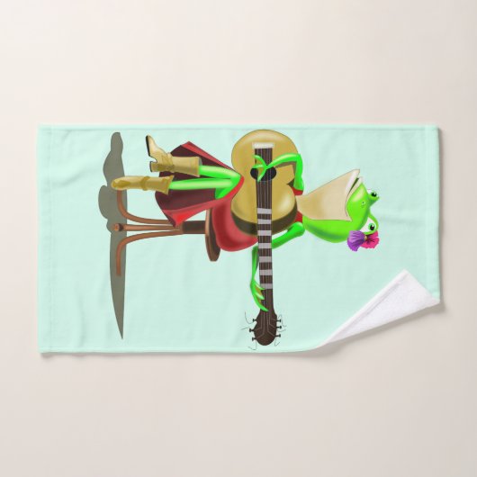 Frog Playing Gitarre Funny Bath Handtücher (Handtuch)