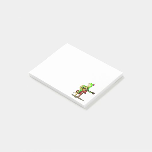 Frog Playing Gitarre Funny Post-it® Notes Post-it Klebezettel (angewinkelt)