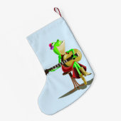 Frog Playing Gitarre Weihnachts-Strumpf - Malerei Kleiner Weihnachtsstrumpf (Rückseite (Hängend))