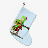 Frog Playing Gitarre Weihnachts-Strumpf - Malerei Kleiner Weihnachtsstrumpf (Vorderansicht (hängend))