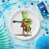 Frog Playing Gitarrenpapier Teller (Party)