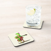 Frog Playing Guitar Beverage Coaster - Your Colors Getränkeuntersetzer (Rechte Seite)