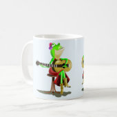 Frog Playing Guitar Funny Mug Kaffeetasse (Vorderseite Links)