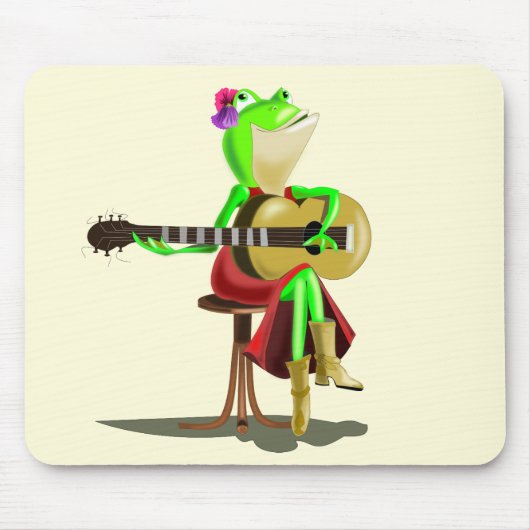 Frog Playing Guitar Mousepad (Vorne)