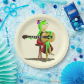 Frog Playing Guitar Pappteller (Party)