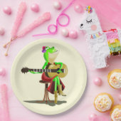 Frog Playing Guitar Pappteller (Party)