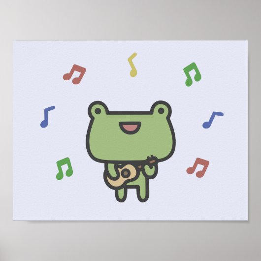 Frog Playing Guitar Poster (Vorne)