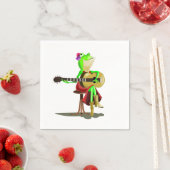 Frog Playing Guitar Serviette (Beispiel)