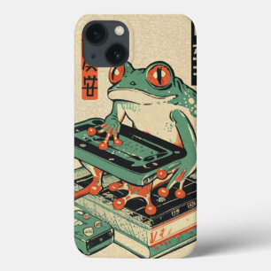 Frog Playing PC Games, Ukiyo-e Frog Art, Frog Case-Mate iPhone Hülle