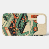 Frog Playing PC Games, Ukiyo-e Frog Art, Frog Case-Mate iPhone Hülle (Rückseite (Horizontal))