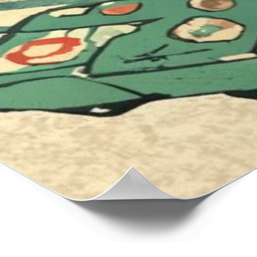 Frog Playing PC Games, Ukiyo-e Frog Art, Frog Poster (Ecke)