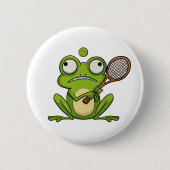 Frog Playing Tennis Button (Vorderseite)