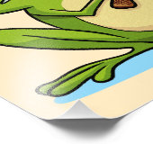 Frog Playing Tennis Fotodruck (Ecke)