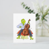 Frog Plays Cello Postkarte (Stehend Vorderseite)